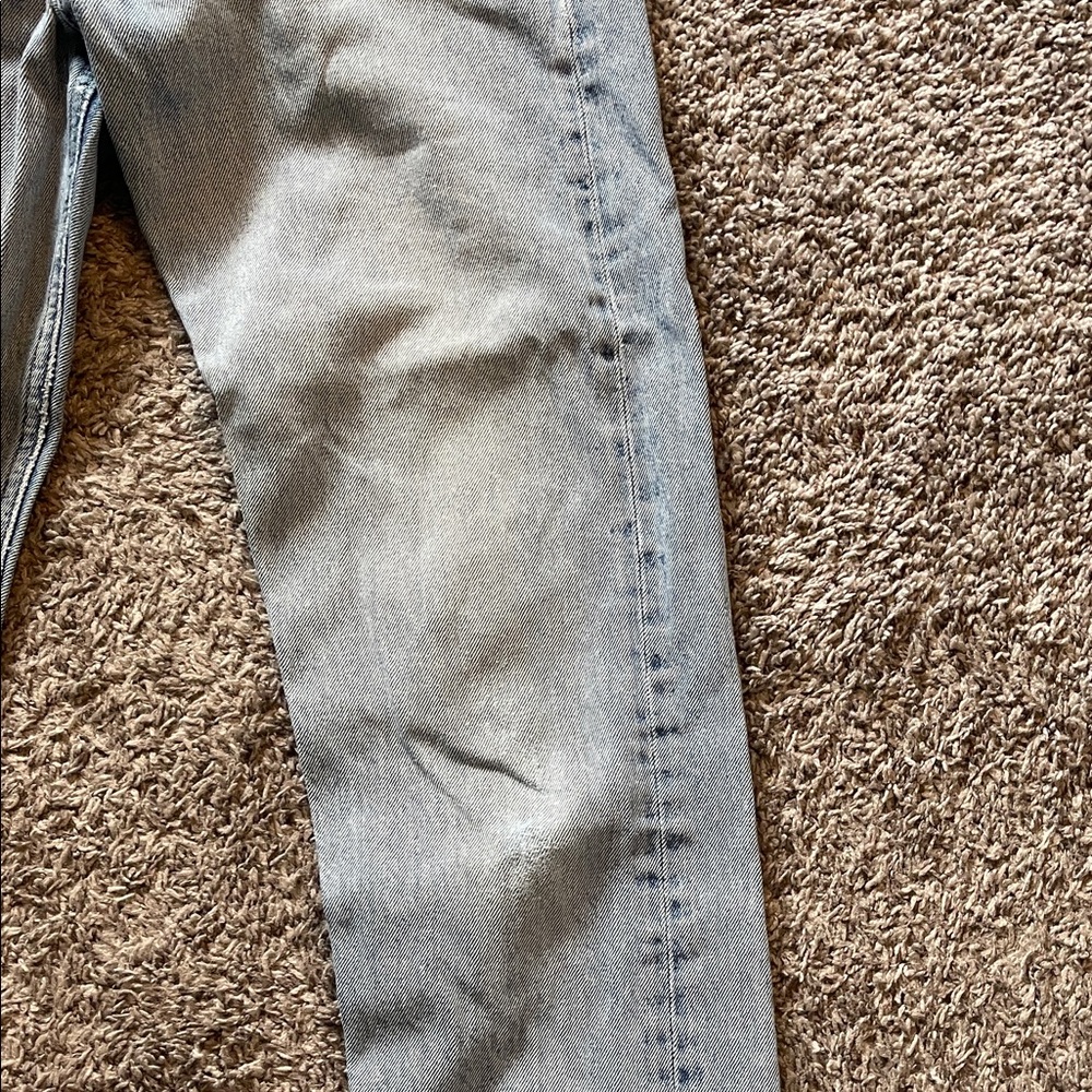 Agolde Light Blue Straight Leg Jeans - Picture 9 of 16